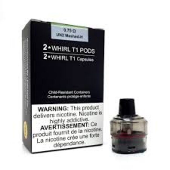 UWELL UWELL WHIRL T1 0.75 OHM  REPLACEMENT POD (2 PCS) [CRC]