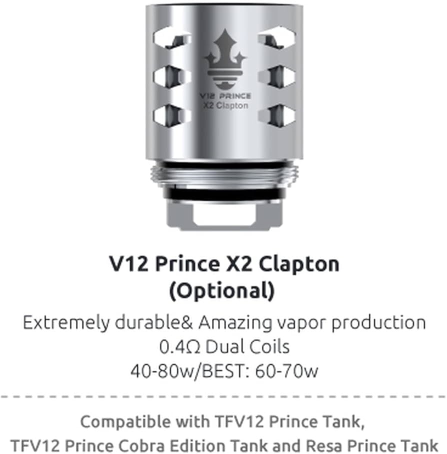 SMOK V12 PRINCE REPLACMENT COIL X2 CLAPTON 0.4OHM(40-80W) single 11