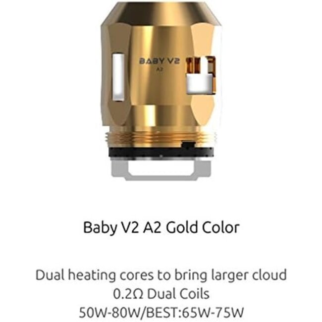 SMOK SMOK BABY V2 REPLACEMENT COIL A2-GOLD 0.2 OHM(70-120W) SINGLE