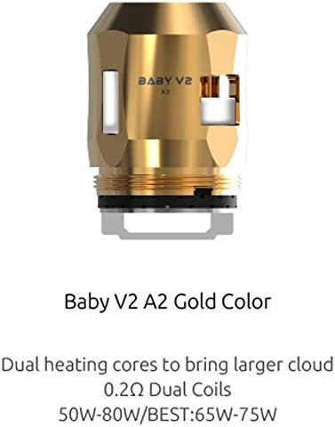 SMOK BABY V2 REPLACEMENT COIL A2-GOLD 0.2 OHM(70-120W) single 11