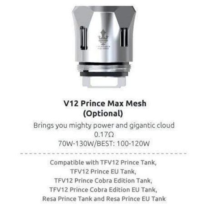 SMOK SMOK V12 P-TANK REPLACEMENT COIL MAX MESH 0.17OHM(80-130W) single