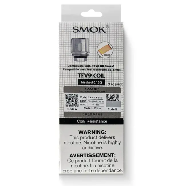 SMOK SMOK  TFV9 COIL MESH 0.15 OHM(5 PCS)