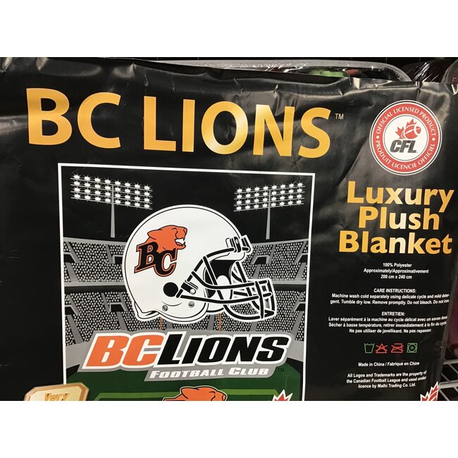 BC LIONS  LUXURY BLANKET QUEEN