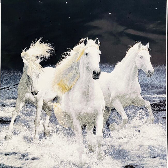 WHITE HORSE LUXURY BLANKET QUEEN