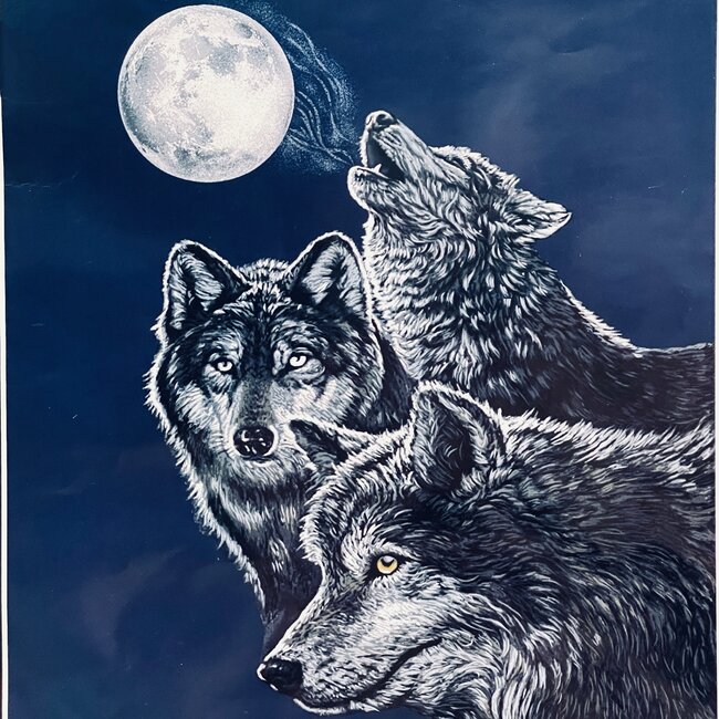 THREE WOLF LUXURY BLANKET QUEEN