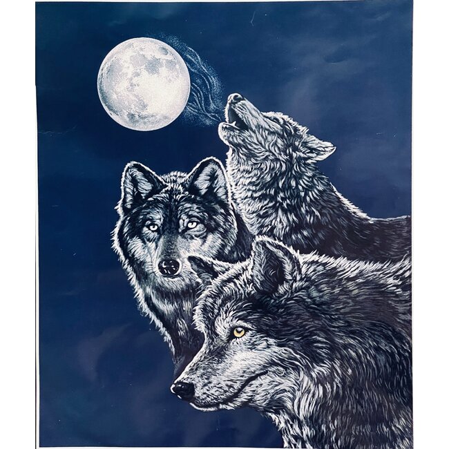 THREE WOLF LUXURY BLANKET QUEEN