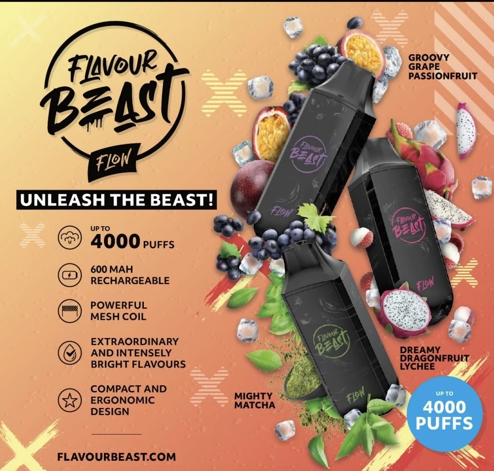 Vape the Best with Flavour Beast Flow 4000 Puffs: The Ultimate Disposable Vape Experience!