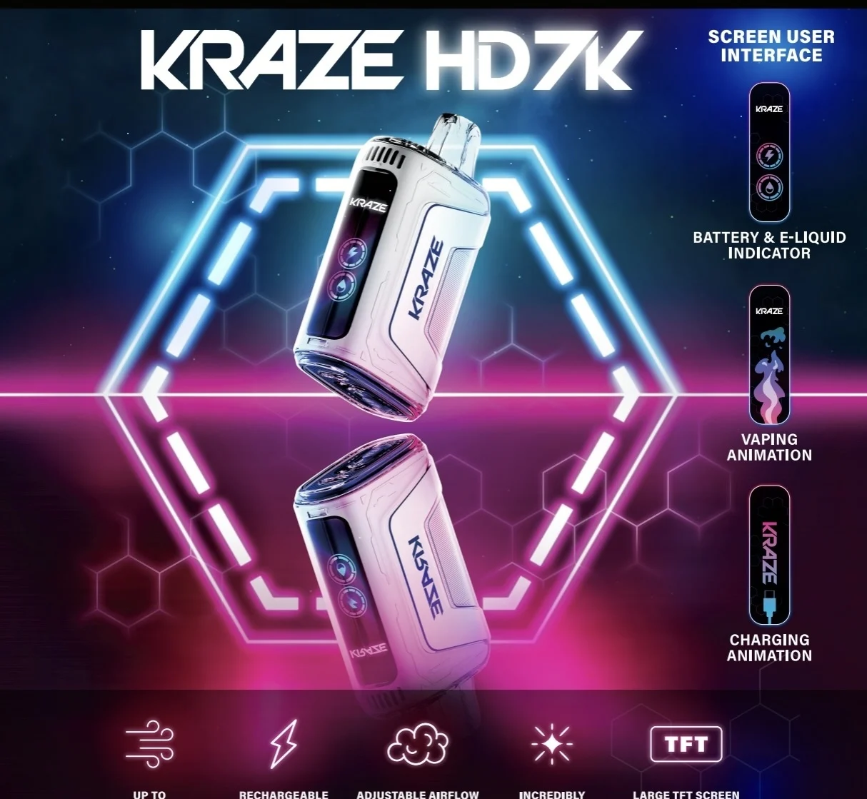 Vape Smarter with Kraze HD 7000 Puff: Why It’s the Most Popular Disposable Vape with Adjustable Airflow