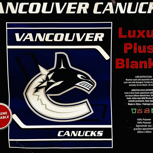 VANCOUVER CANUCKS   LUXURY BLANKET QUEEN