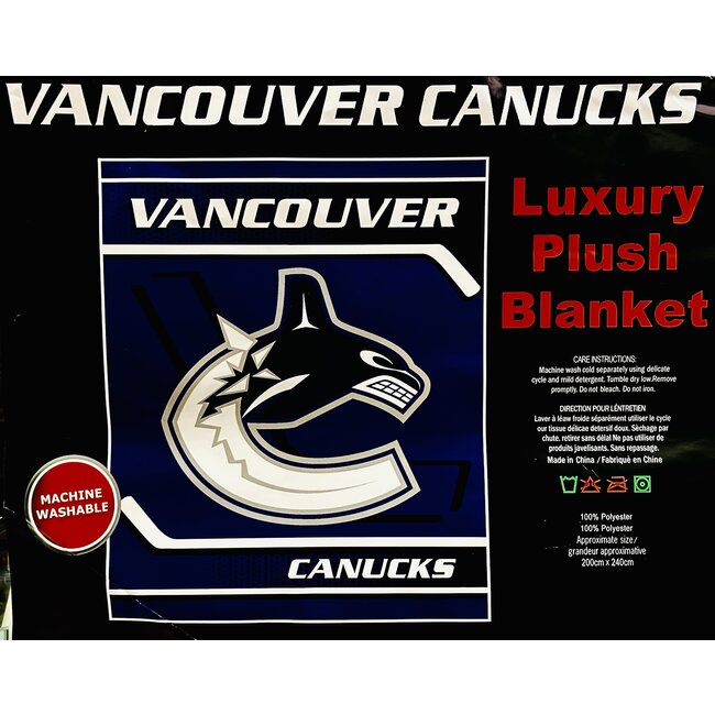 VANCOUVER CANUCKS   LUXURY BLANKET QUEEN