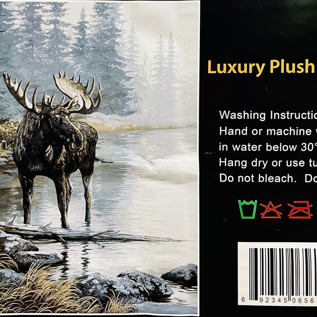 SOFARI COLLECTION MOOSE LUXARY BLANKET QUEEN