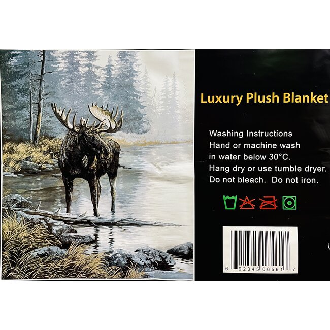 SOFARI COLLECTION MOOSE LUXARY BLANKET QUEEN