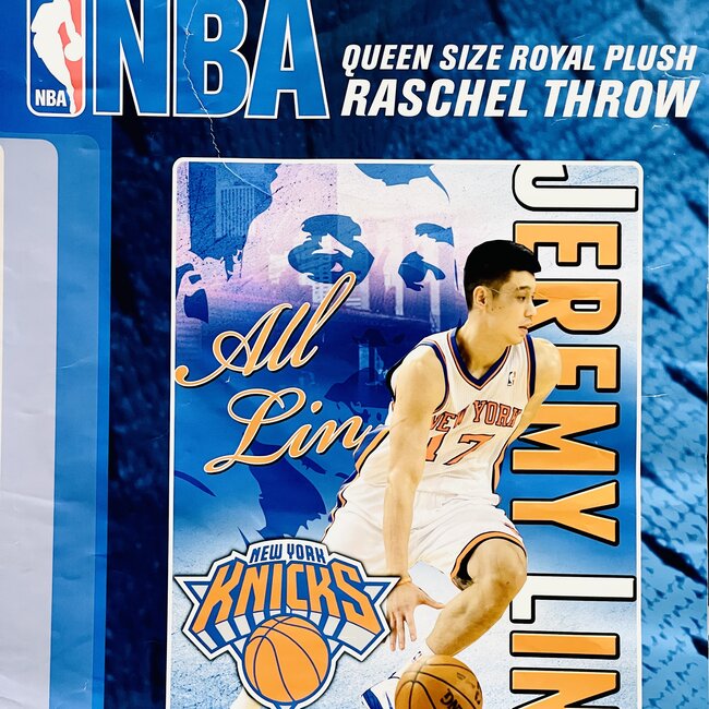 NBA NEW YORK BLUE LUXURY BLANKET QUEEN