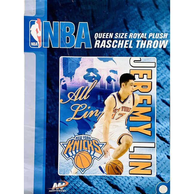 NBA NEW YORK BLUE LUXURY BLANKET QUEEN