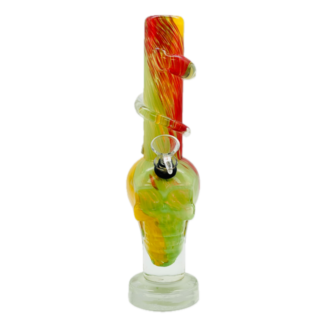 SOFT GLASS 8'' SKULL BASE WATER BONG (MA-1221)