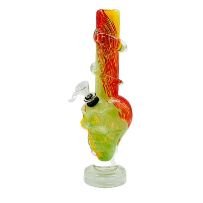 SOFT GLASS 8'' SKULL BASE WATER BONG (MA-1221)