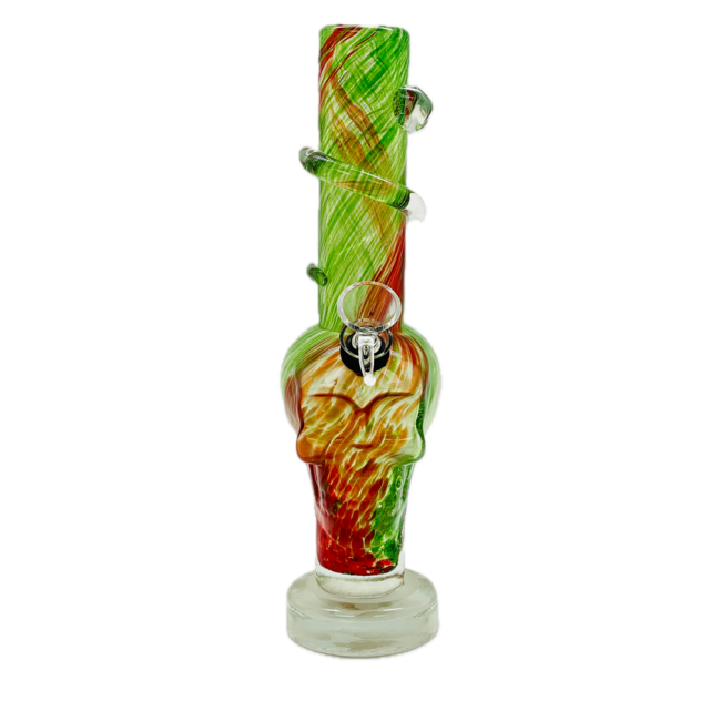 SOFT GLASS 8'' SKULL BASE WATER BONG (MA-1221)