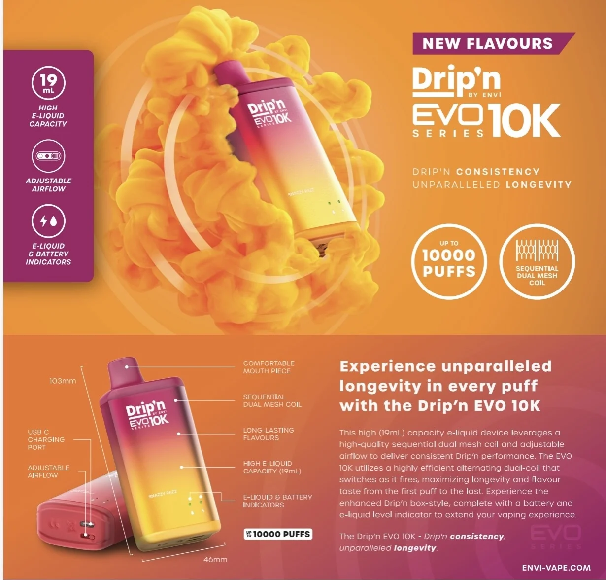 Discover the Ultimate Vaping Experience: Drip'n EVO Series 10K Disposable Vape Unleashed!