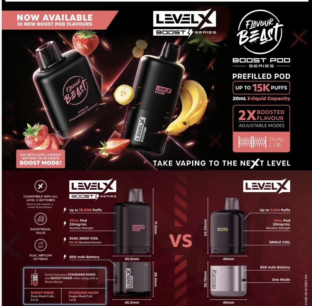 Flavour Beast Level X Boost Review: Dive into the Ultimate 15000 Puff Disposable Vape Experience with Unmatched Flavors and Performance!