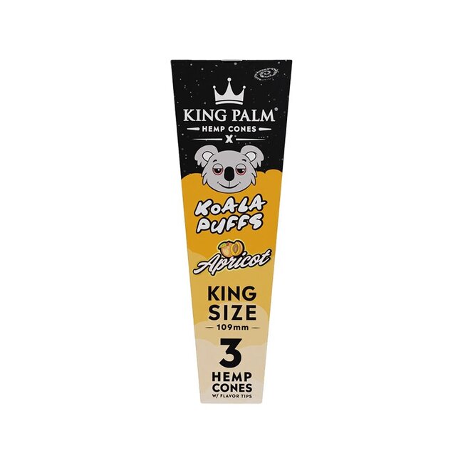 KING PALM KING PALM X KOALA PUFFS HEMP CONE KING SIZE 3PC APRICOT- RP740