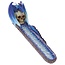 FUJIMA 11'' BLUE DRAGON ON SKULL CRYSTAL INCENSE BURNER-IB524