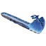 FUJIMA 11'' BLUE DRAGON ON SKULL CRYSTAL INCENSE BURNER-IB524