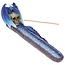 FUJIMA 11'' BLUE DRAGON ON SKULL CRYSTAL INCENSE BURNER-IB524