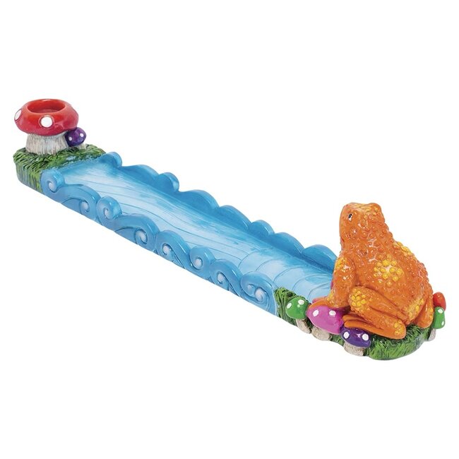 FUJIMA FUJIMA 11'' TRIPPIN GOLDEN FROG INCENSE BURNER-IB535