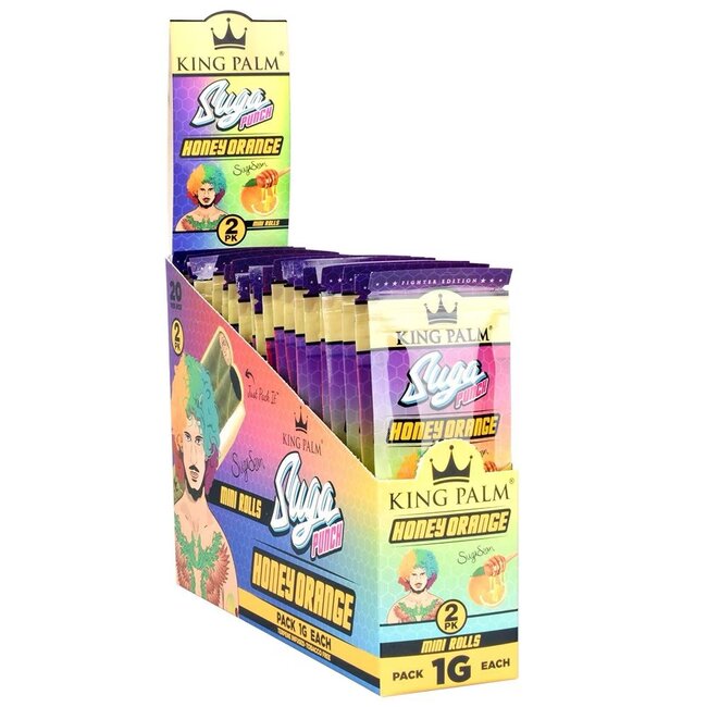 KING PALM KING PALM X SEAN O'MALLEY SUGA PUNCH HAND-ROLLED LEAF WRAP 2PC- HONEY ORANGE RP743