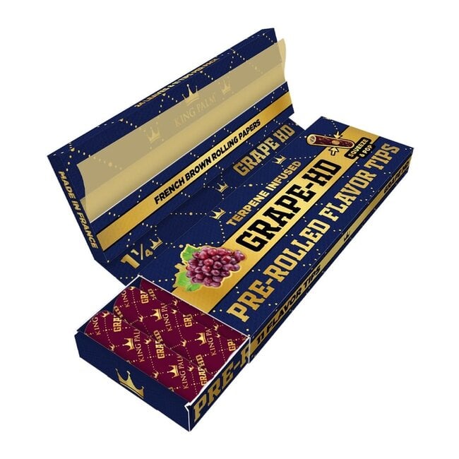 KING PALM KING PALM FRENCH BROWN PAPER & FLAVOUR TIPS 1-1/4-RP764