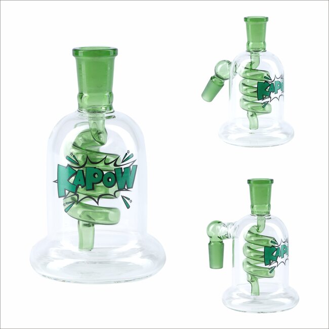 KAPOW KAPOW ASH CATCHER 14MM SPIRAL PERCOLATOR  CE18