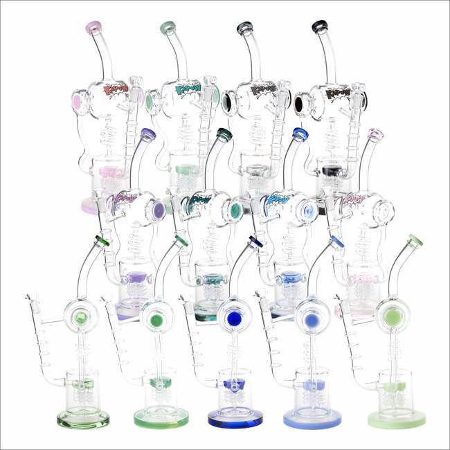 KAPOW KAPOW 15'' DROP PERC RECYCLER BONG-C1567