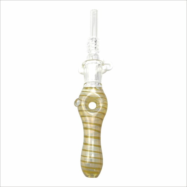 GLASS DONUT NECTAR COLLECTOR WIGWAG WITH QUARTZ TIP CE102
