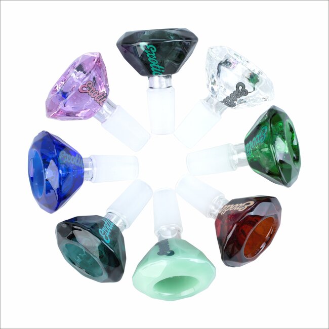 EXOTIX EXOTIC DIAMOND CUTTING SHAPE GLASS BOWL 14MM MALE-CC397