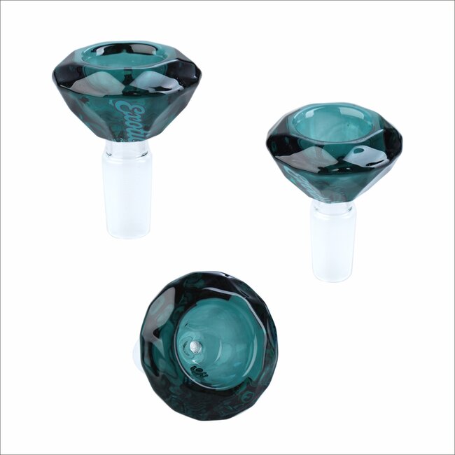 EXOTIX EXOTIC DIAMOND CUTTING SHAPE GLASS BOWL 14MM MALE-CC397