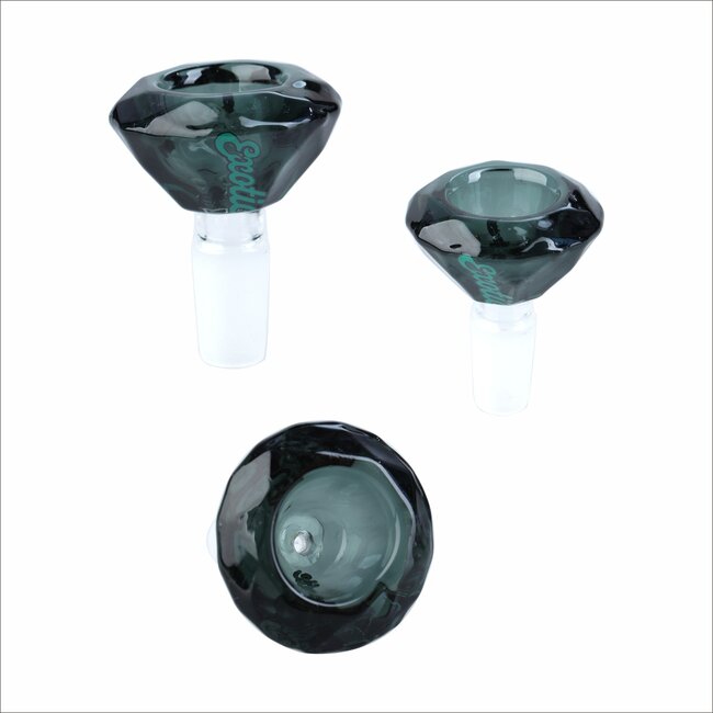 EXOTIX EXOTIC DIAMOND CUTTING SHAPE GLASS BOWL 14MM MALE-CC397