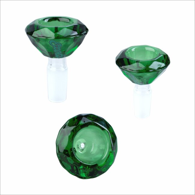 EXOTIX EXOTIC DIAMOND CUTTING SHAPE GLASS BOWL 14MM MALE-CC397