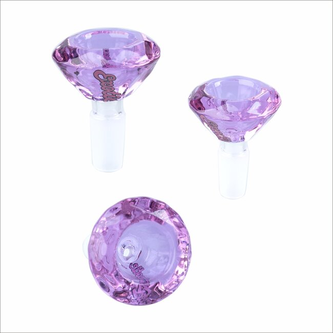 EXOTIX EXOTIC DIAMOND CUTTING SHAPE GLASS BOWL 14MM MALE-CC397