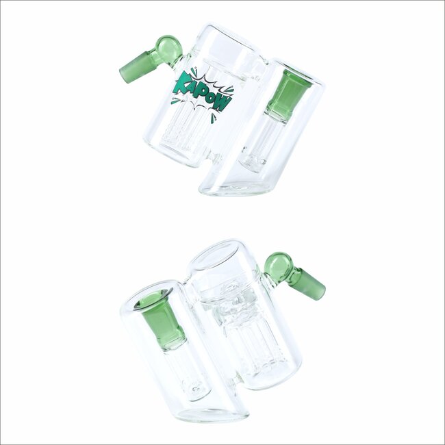 KAPOW ASH CATCHER 14MM DOUBLE CHAMBER  6 ARMS PERCOLATORCE CE64