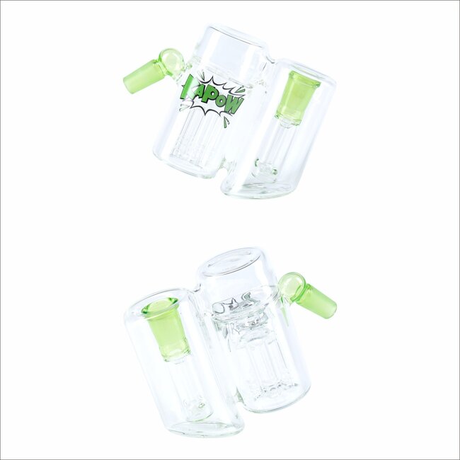 KAPOW ASH CATCHER 14MM DOUBLE CHAMBER  6 ARMS PERCOLATORCE CE64