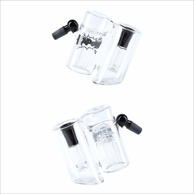 KAPOW ASH CATCHER 14MM DOUBLE CHAMBER  6 ARMS PERCOLATORCE CE64