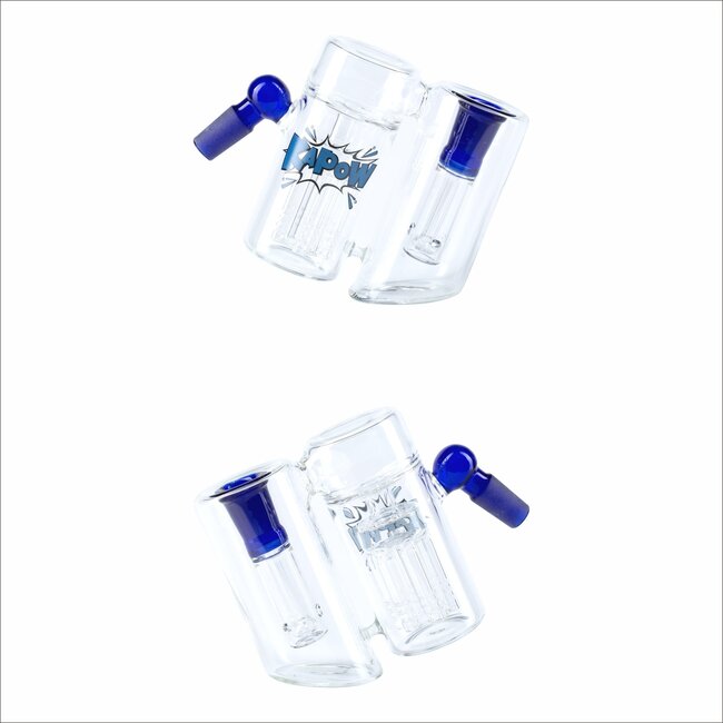 KAPOW ASH CATCHER 14MM DOUBLE CHAMBER  6 ARMS PERCOLATORCE CE64