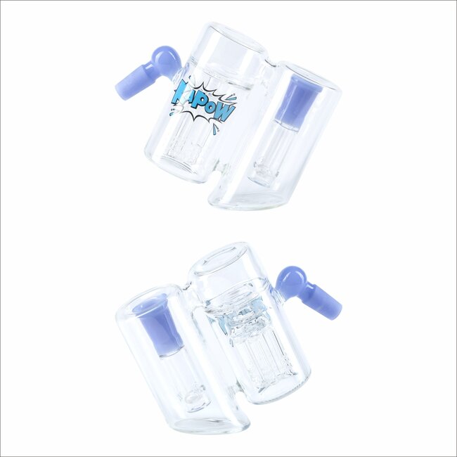 KAPOW ASH CATCHER 14MM DOUBLE CHAMBER  6 ARMS PERCOLATORCE CE64