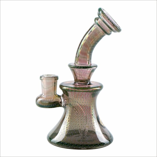 CRYSTAL GLASS 6.3'' HEAVY FUMED BUBBLE DAB RIG  C6322