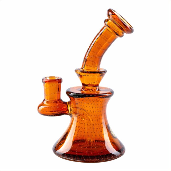 CRYSTAL GLASS 6.3'' HEAVY FUMED BUBBLE DAB RIG  C6322