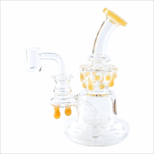 CRYSTAL GLASS 6.3''  HONEY DRIP DAB RIG  C6207