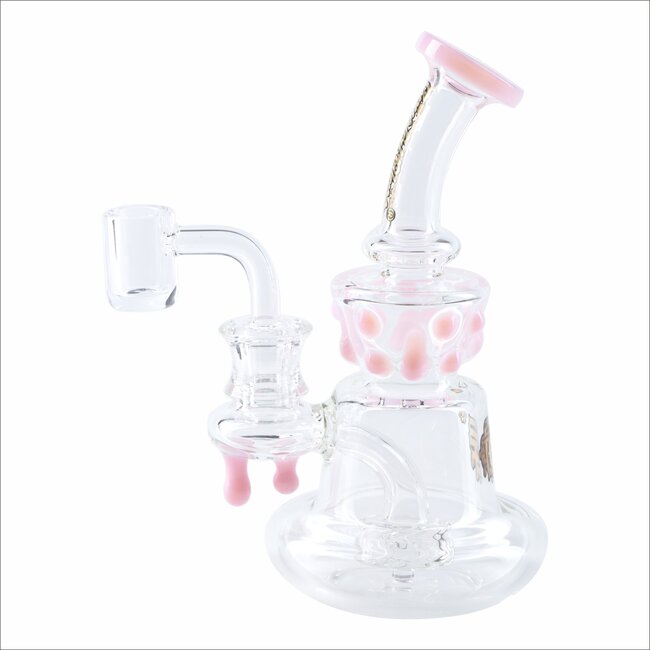 CRYSTAL GLASS 6.3''  HONEY DRIP DAB RIG  C6207