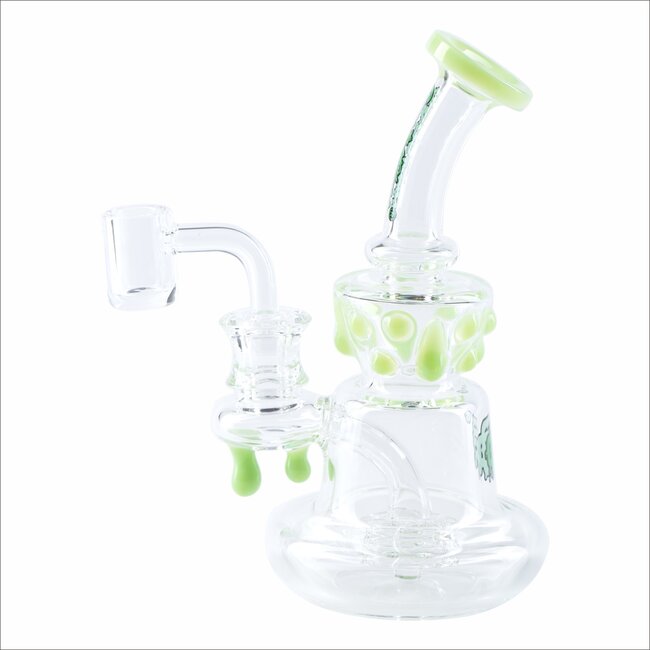 CRYSTAL GLASS 6.3''  HONEY DRIP DAB RIG  C6207