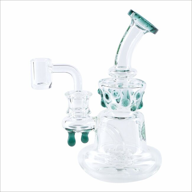 CRYSTAL GLASS 6.3''  HONEY DRIP DAB RIG  C6207
