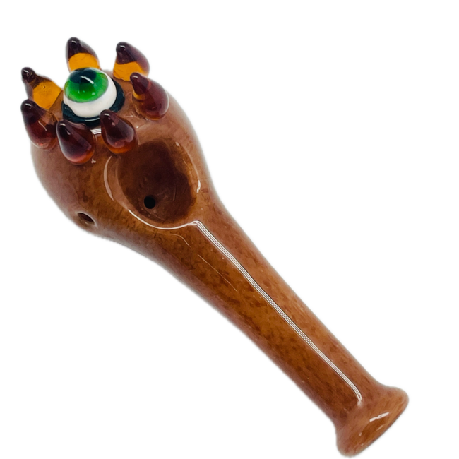 6'' MONSTER BROWN EYE GLASS PIPE